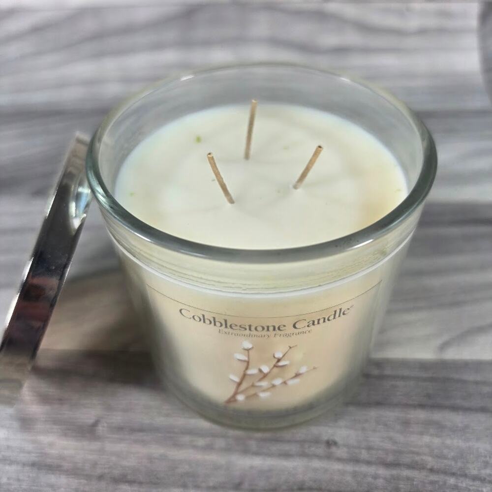 Cobblestone Candle White Cashmere 3 Wick Scented Jar Candle 14 oz Kirklands